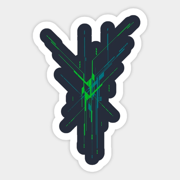 Geometric City Hives Sticker by Exosam